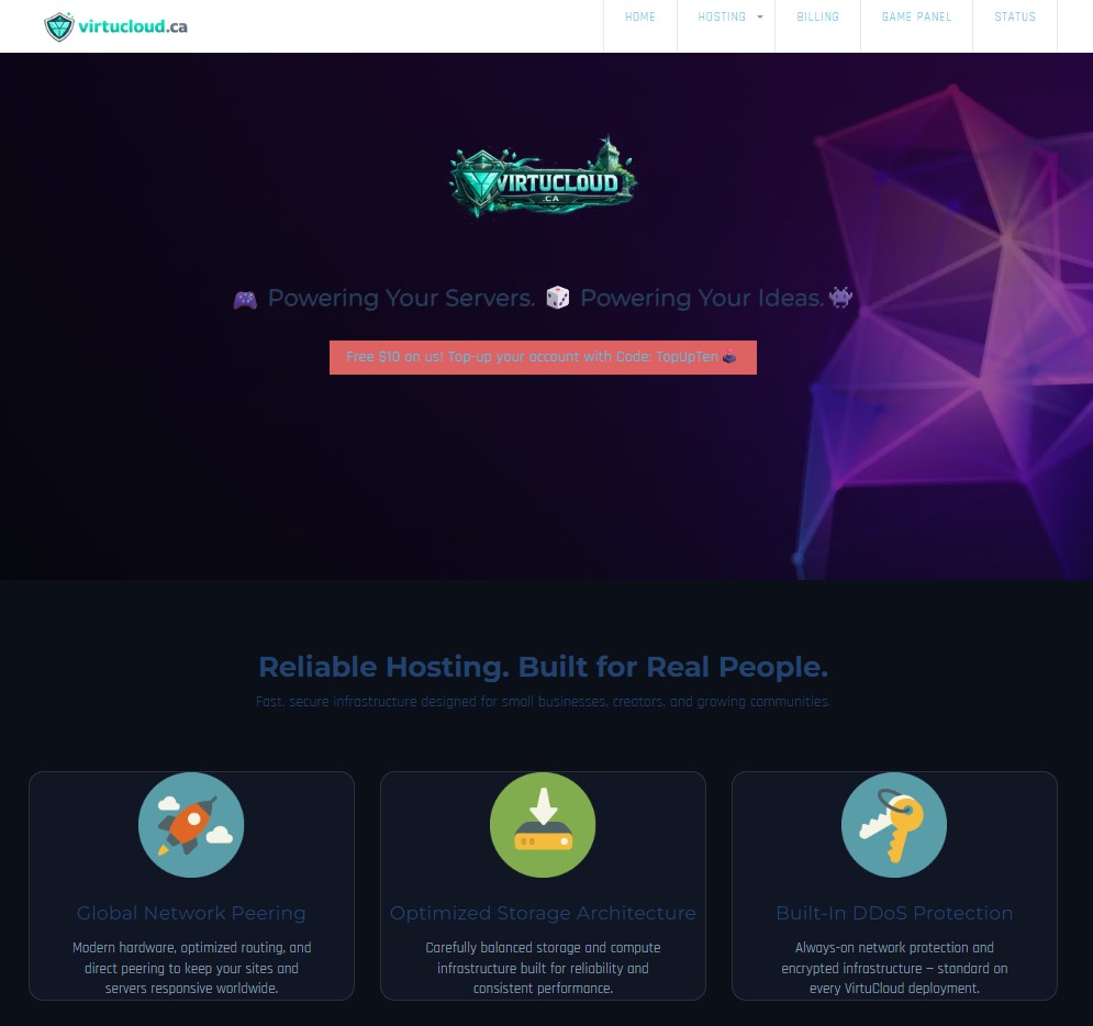 Screenshot of the app static sites hosting system